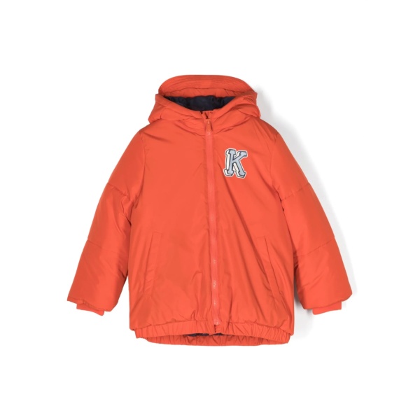 logo-print hooded jacket