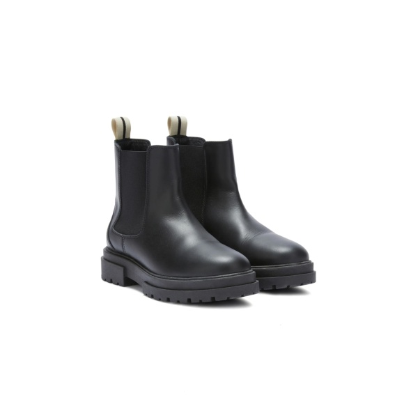 logo-print leather Chelsea boots