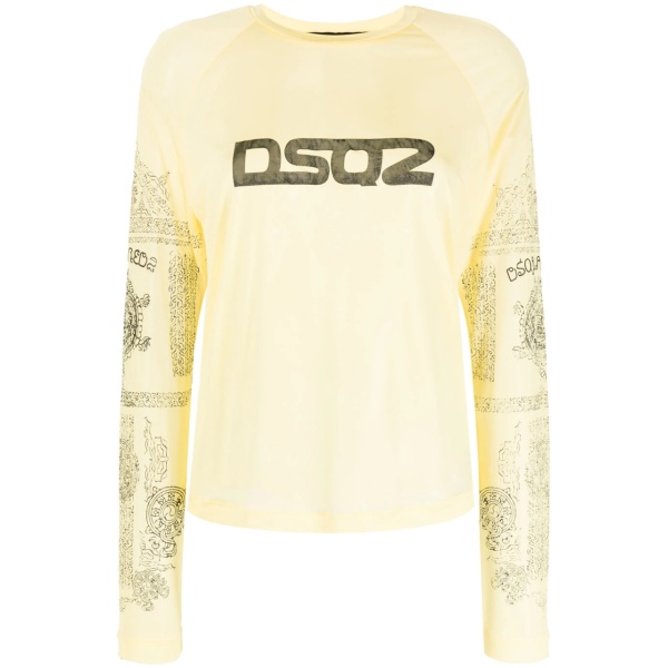 logo-print long-sleeve top