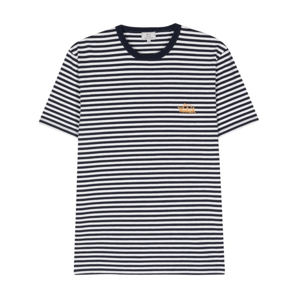 logo-print striped T-shirt