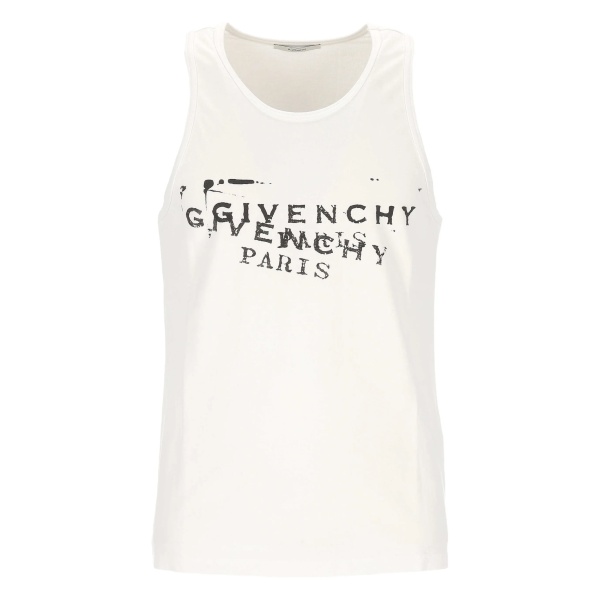 logo-print tank top