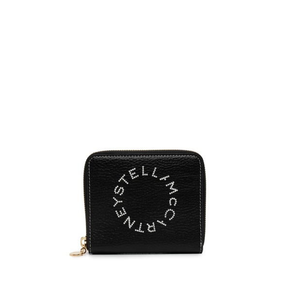 logo-print zip-around wallet