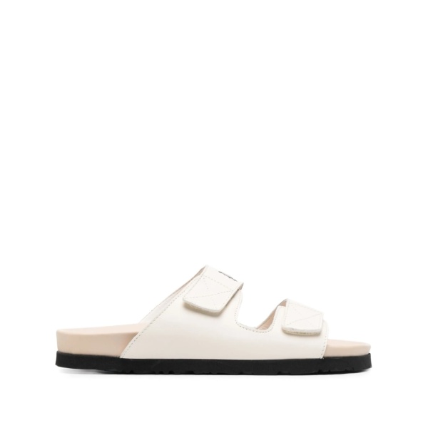 logo-printed leather sandals