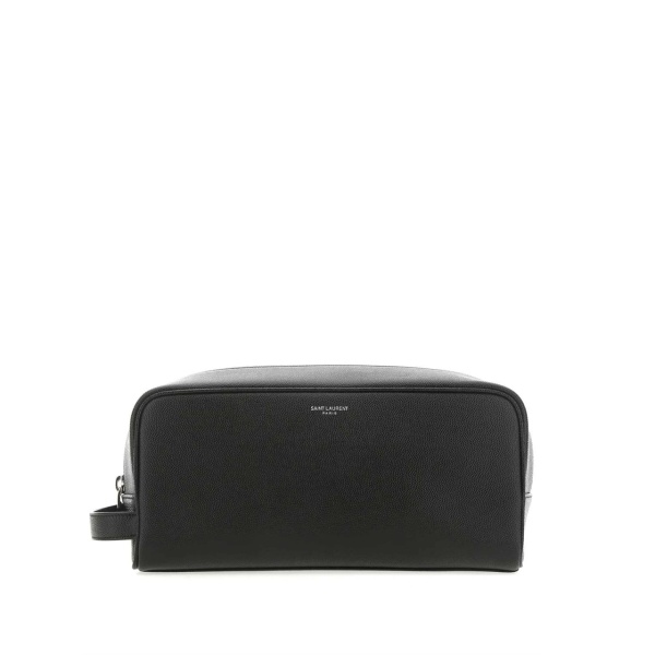 logo-stamp leather pouch