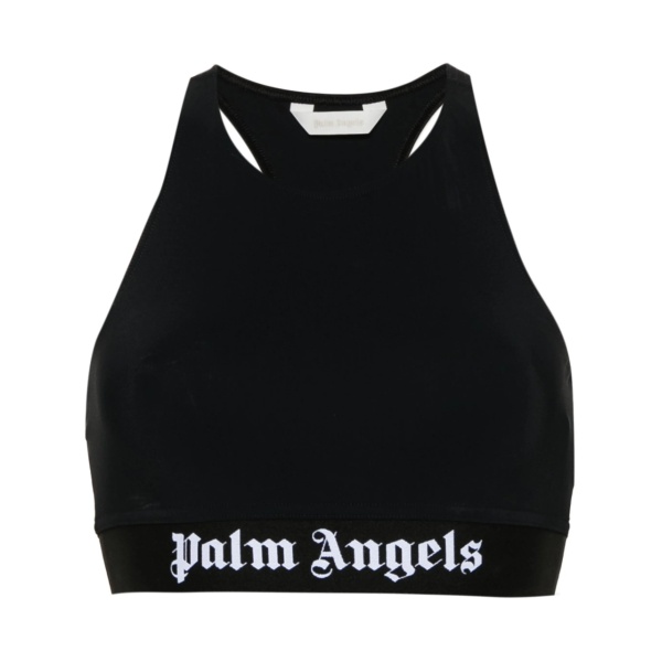logo-tape crop top