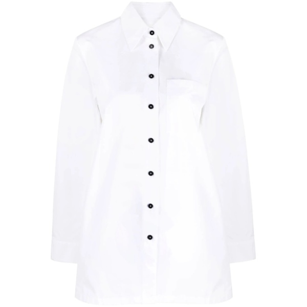 long-sleeved patch pocket shirt