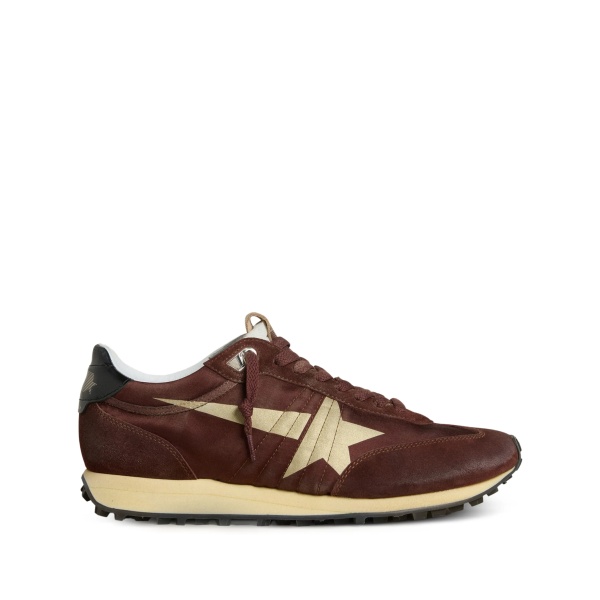 Marathon satin suede sneakers