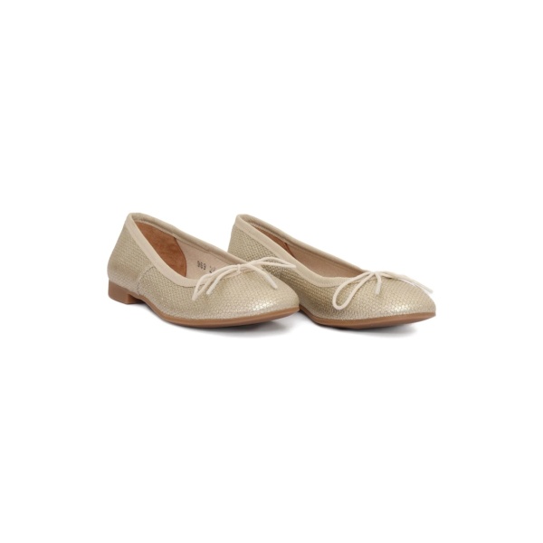 metallic ballet flats