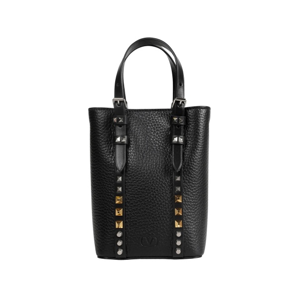 mini Rockstud leather tote bag
