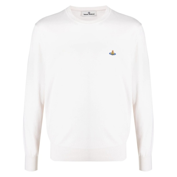 Orb-embroidery crew-neck jumper