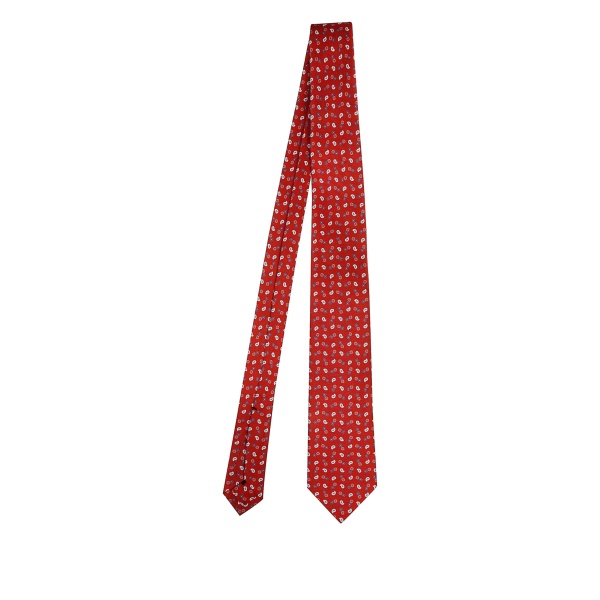 paisley-pattern silk tie