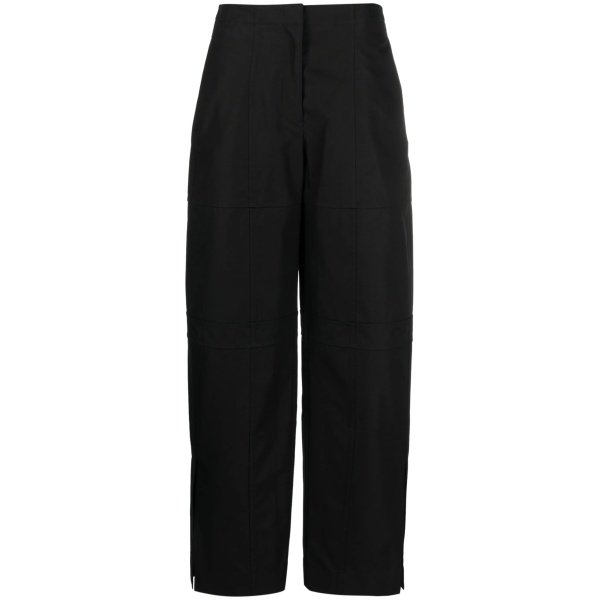panelled straight-leg cut trousers