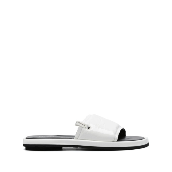 patent leather slides