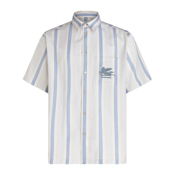 Pegaso logo-embroidered cotton shirt