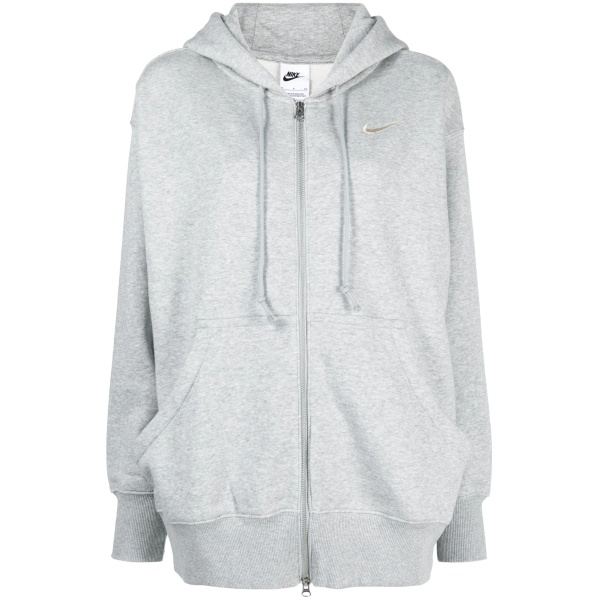 Phoenix logo-embroidered zip-up hoodie