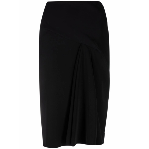 pinch-pleat A-line skirt