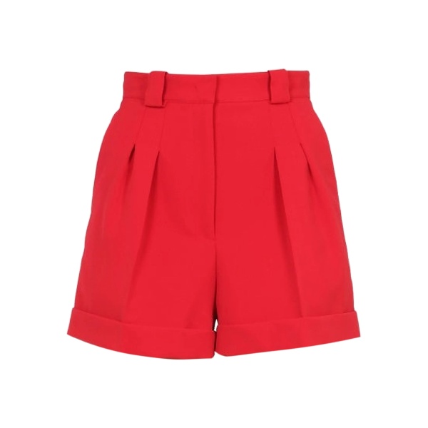pleated-details shorts
