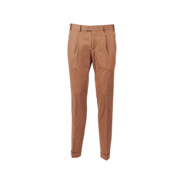 pleated flap-pocket trousers