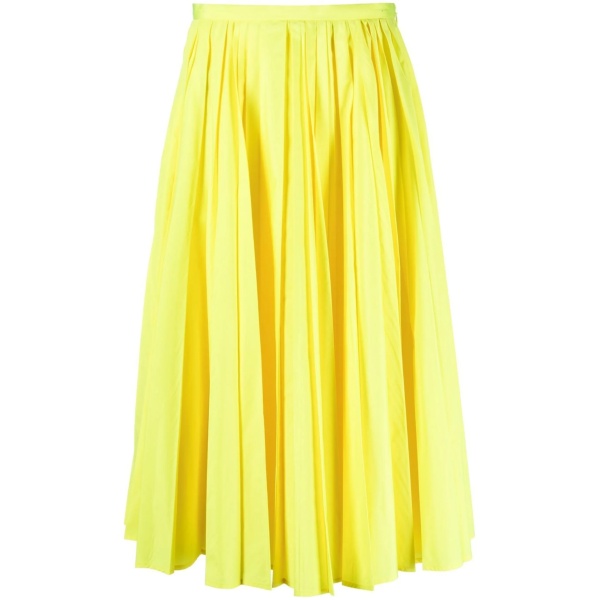 pleated mid-length skirt