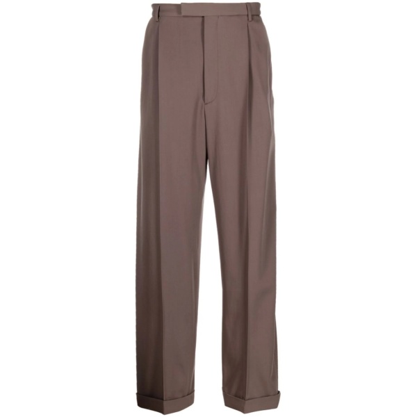 pleated wool trousers