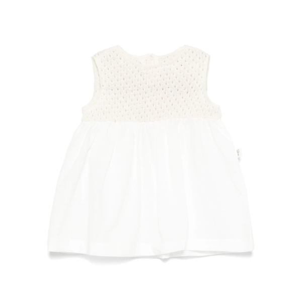 pointelle knit-detail dress