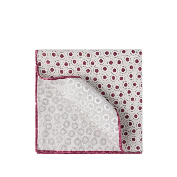 polka-dot silk pocket square scarf