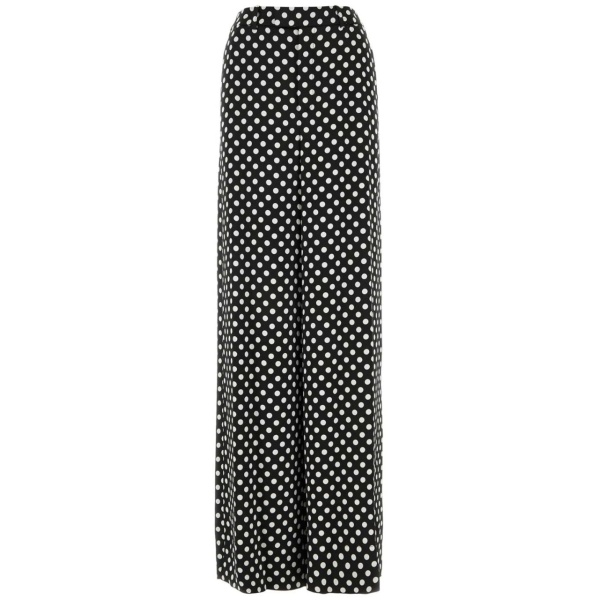 polka-dot tailored silk trousers