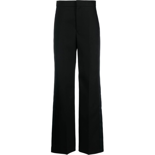 pressed-crease wide-leg trousers