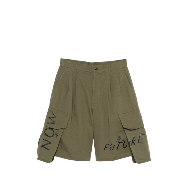 printed-details cargo shorts