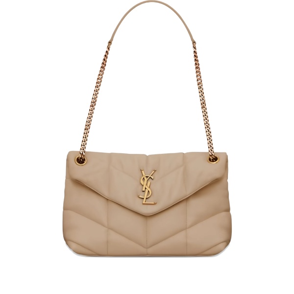 quilted chain puffer tote bag