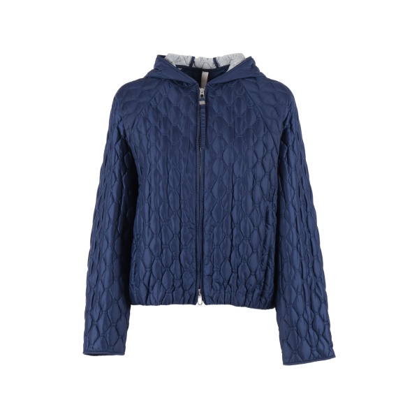 quilted hooded jacket
