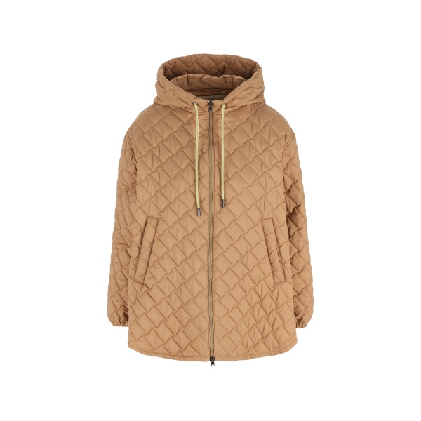 quilted hooded jacket