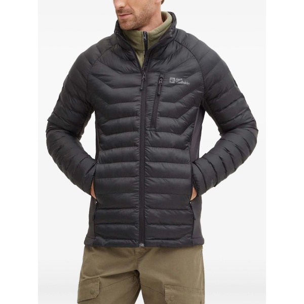 quilted zip-fastening performance jacket
