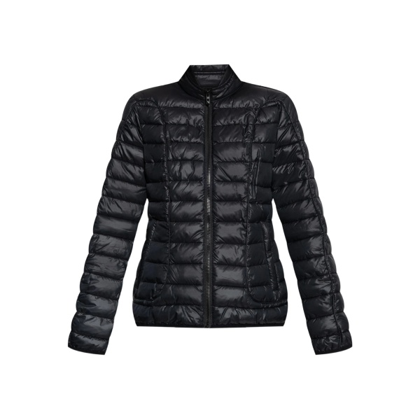 quilted zip-front jacket
