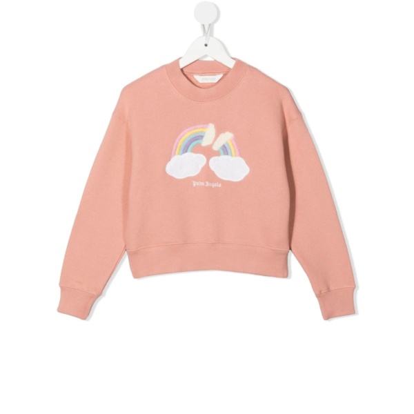 rainbow-print cotton jumper