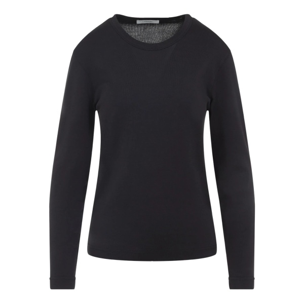 ribbed crew-neck top