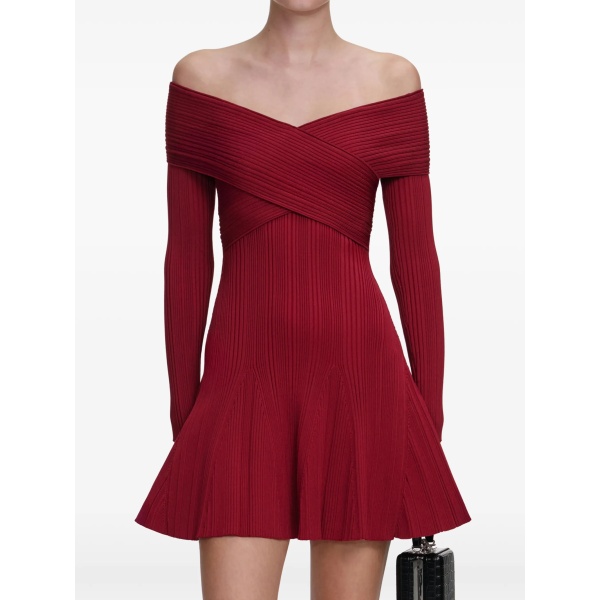 ribbed-knit mini dress