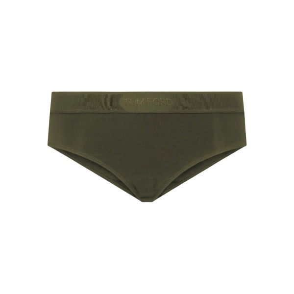 ribbed logo-detail briefs