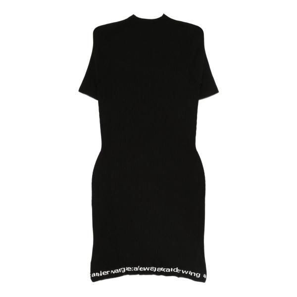 ribbed logo-detail midi dress