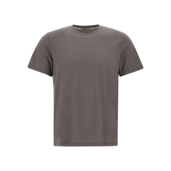 ribbed-neck wool T-shirt