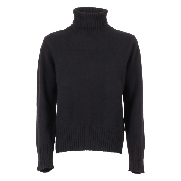 ribbed-trim roll-neck sweater