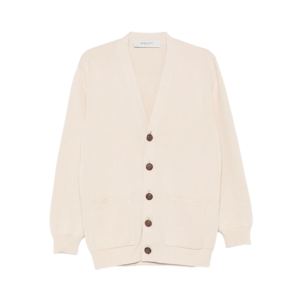 ribbed V-neck cardigan