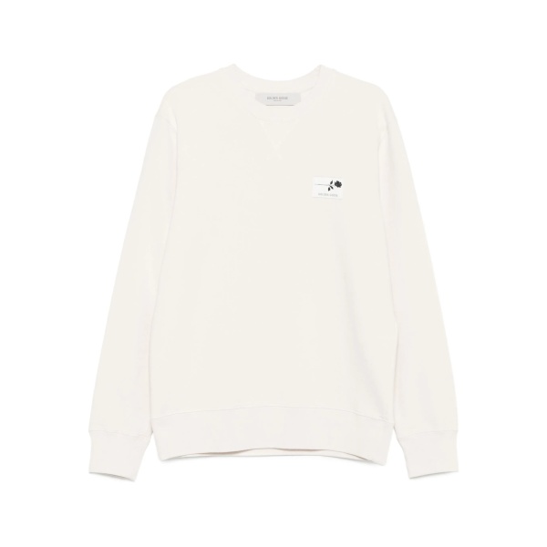rose-embellished cotton sweatshirt