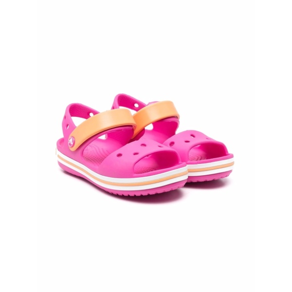 round-toe colour-block sandals