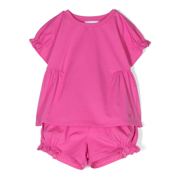 ruffled-detail short set