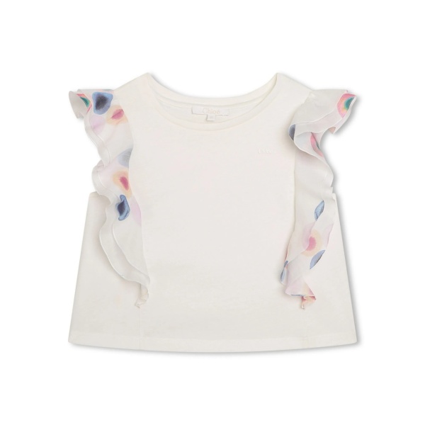 ruffled organic cotton blouse