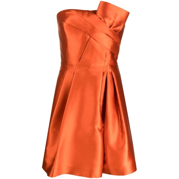 satin finish short dress