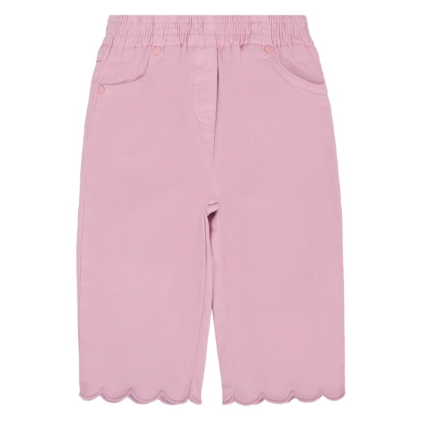 scalloped-hem trousers