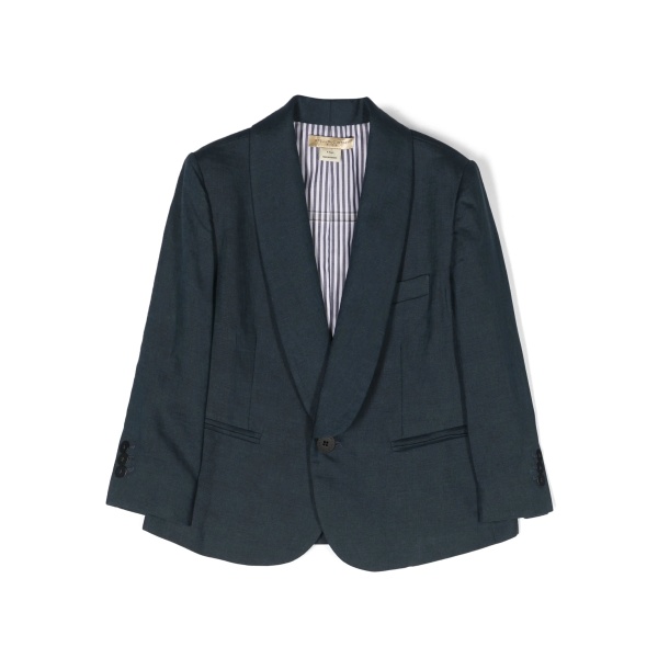 shawl-lapels linen blazer