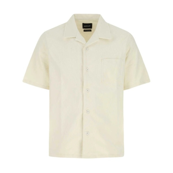 short-sleeve corduroy cotton shirt